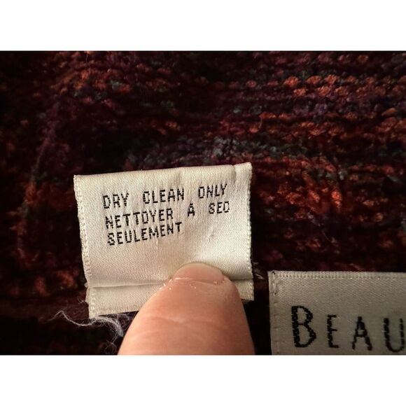 Beautricot Women's Hand Loomed Cropped Sweater Rust Fall Comfy Medium - Picture 4 of 4